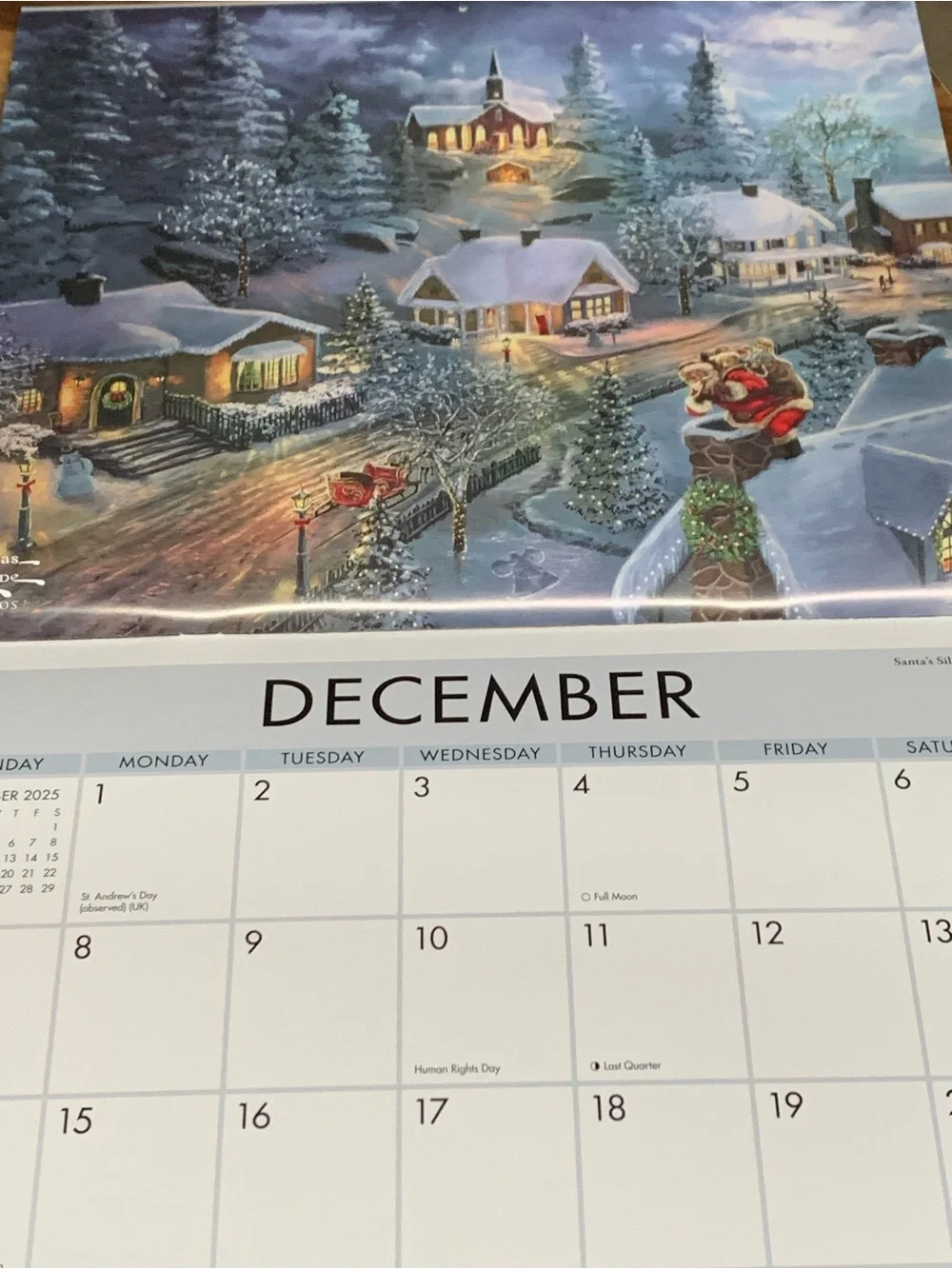 Thomas Kinkade Studios 2026 Deluxe Wall Calendar - Clean & No Writing